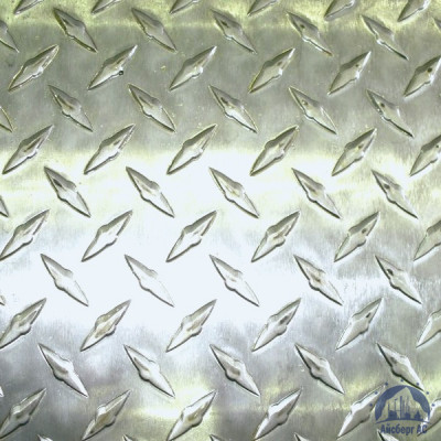 Рифлёный алюминиевый лист "Чечевица" 1,5х1500х3000 мм АМГ2НР купить в Томске