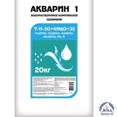 Удобрение Акварин 1 N-P-K+Mg+S+Мэ 7-11-30+4+3+Мэ в хелатной форме купить в Томске